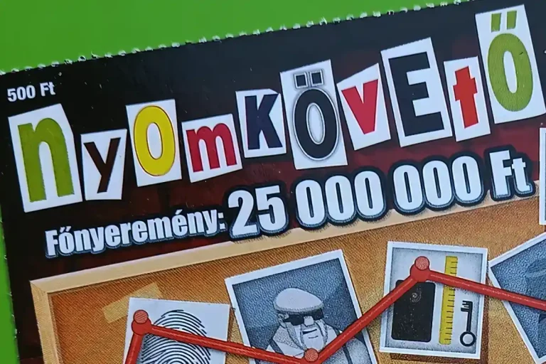 Szerencsejáték Zrt. Nyomkövető kaparós sorsjegy 25 millió forintos főnyereménnyel.