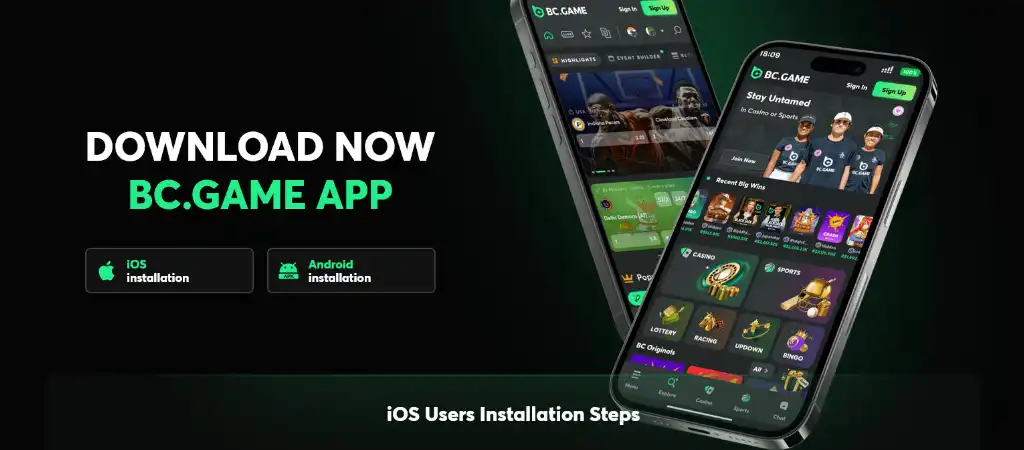 BC.Game online kaszinó mobilalkalmazás iOS és Android telefonra letölthető verzióban.