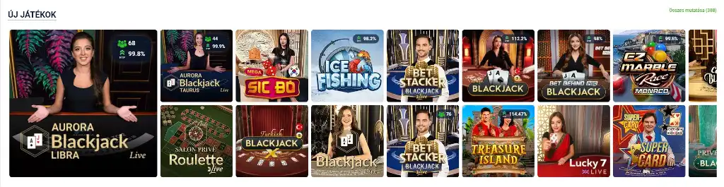 20Bet élő kaszinó játékok, valós idejű rulett, blackjack és póker profi krupiékkal