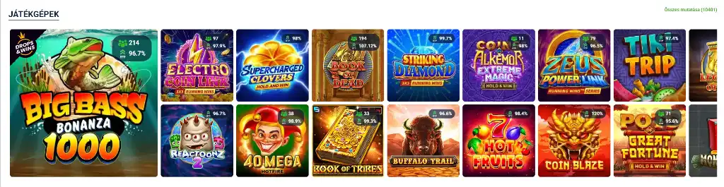 20Bet online nyerőgépek és slot játékok, klasszikus és modern játékgépek nagy nyereményekkel
