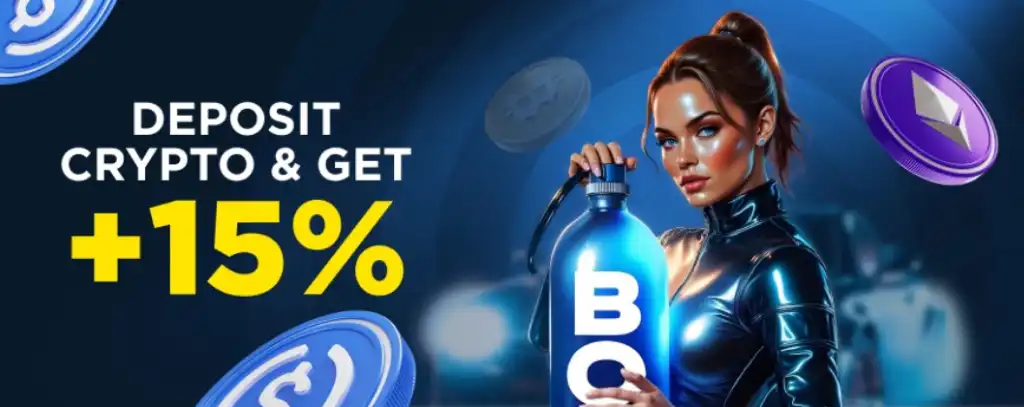 Fairspin casino kriptovaluta befizetési bónusz ajánlat, +15% extra jóváírással