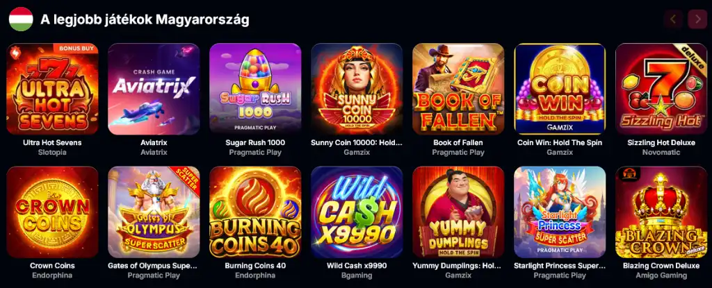Yep Casino online kaszinó játékok Magyarországon, népszerű nyerőgépek és slot játékok magyar játékosoknak