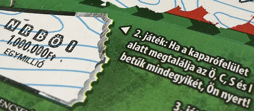 Kaparós sorsjegy betűkód és játékszabály magyarázata nyeremény ellenőrzéshez Magyarországon