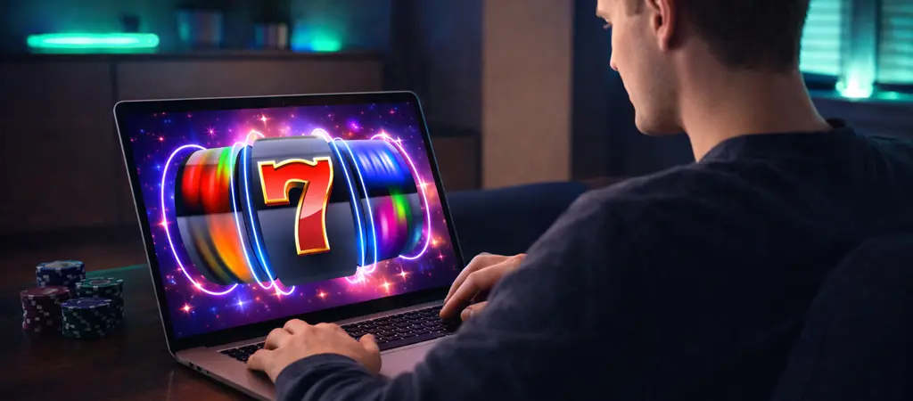 F&eacute;rfi laptopon online kaszin&oacute; fel&uuml;letet haszn&aacute;l, online kaszin&oacute; kezdőknek sz&oacute;l&oacute; &uacute;tmutat&oacute;