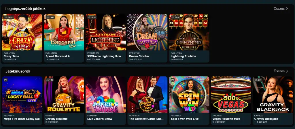 Royal Sea online kaszin&oacute; &eacute;lő kaszin&oacute; j&aacute;t&eacute;kai rulettel, baccarat-tal &eacute;s műsorvezetős j&aacute;t&eacute;kokkal