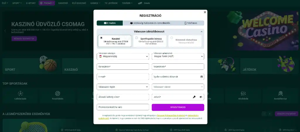SpinBetter regisztr&aacute;ci&oacute; folyamata, felhaszn&aacute;l&oacute;i fi&oacute;k l&eacute;trehoz&aacute;sa online kaszin&oacute;ban