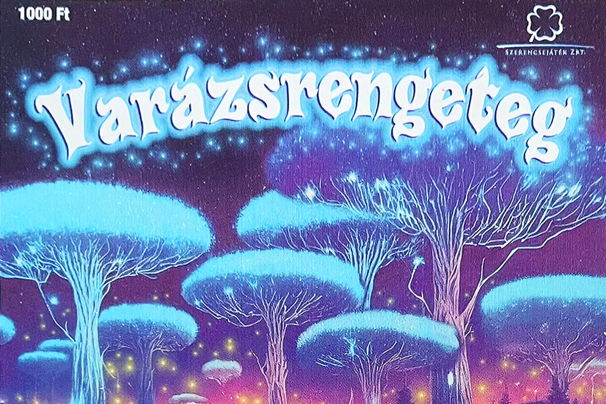 Var&aacute;zsrengeteg hagyom&aacute;nyos kapar&oacute;s sorsjegy Magyarorsz&aacute;gon, mes&eacute;s erdő t&eacute;m&aacute;j&uacute; diz&aacute;jnnal