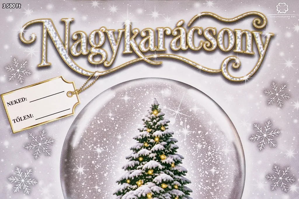Nagykarácsony sorsjegy 2026 borítója