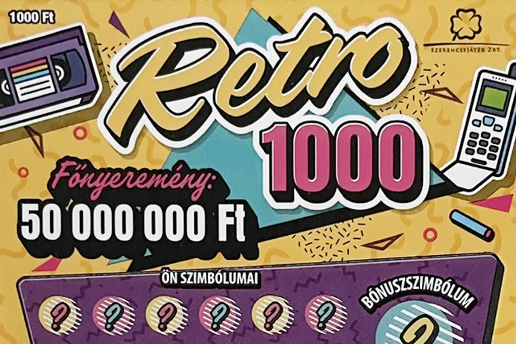 Retro 1000 sorsjegy borítója