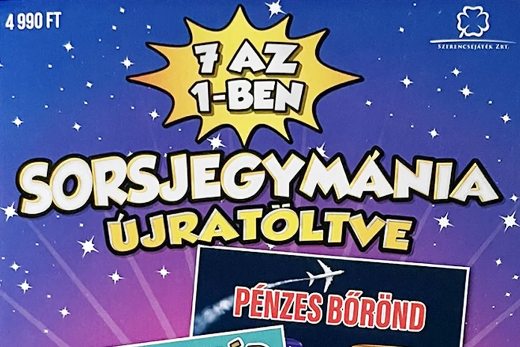 Sorsjegymánia újratöltve sorsjegy borítója